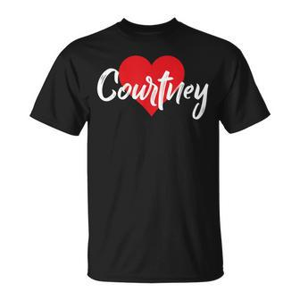 I Love Courtney First Name I Heart Named T-Shirt - Seseable