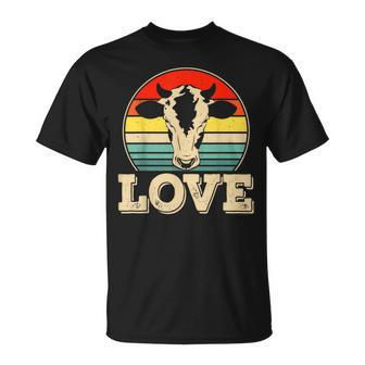 Love Cow Retro Sunset T-Shirt - Thegiftio UK