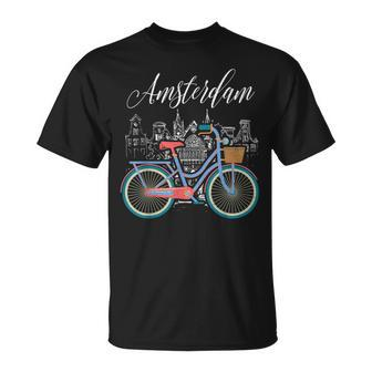 Love Cycling Luv Amsterdam Retro Bike Idea T-Shirt - Monsterry AU