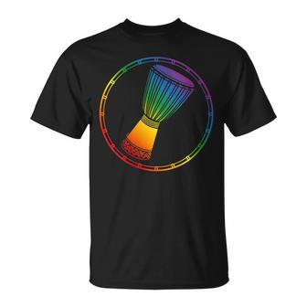 Love Djembe Drumming Or African Drums For Lgbtq Gay Drummer T-Shirt - Monsterry