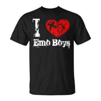I Love Emo Boys I Love Emo Girls Emo Goth Matching T-Shirt - Monsterry
