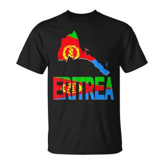 Love Eritrea With Eritrean Flag In Eritrea Map T-Shirt - Thegiftio UK