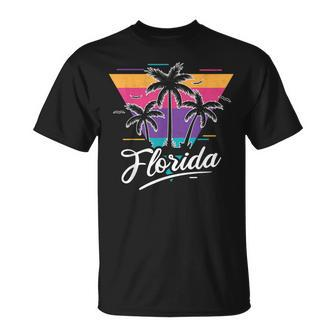 Love Florida Vintage Sunset Style Idea 80S T-Shirt - Monsterry UK