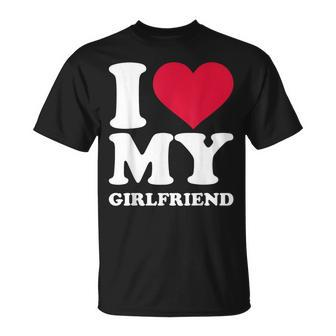 I Love My Girlfriend I Heart My Girlfriend Gf For Women T-Shirt - Seseable