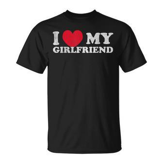 I Love My Girlfriend I Red Heart My Girlfriend Gf Lovebirds T-Shirt - Monsterry AU