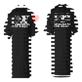 I Love My Girlfriend Retro Heart T-Shirt - Thegiftio