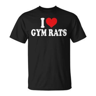 I Love Gym Rats Fitness Workout T-Shirt - Seseable