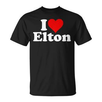 I Love Heart Elton T-Shirt - Seseable