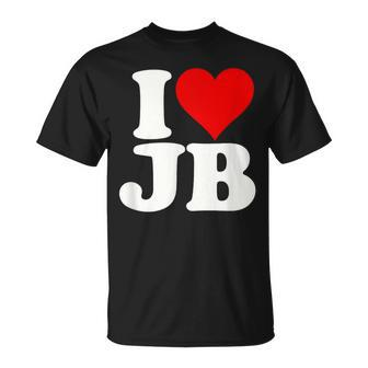 I Love Heart Jb JB Initials Monogram T-Shirt | Mazezy