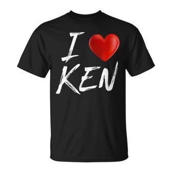 I Love Heart Ken Family Name T T-Shirt - Seseable