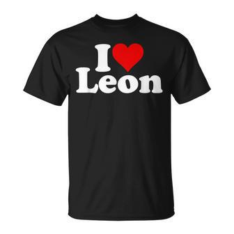 I Love Heart Leon T-Shirt - Seseable