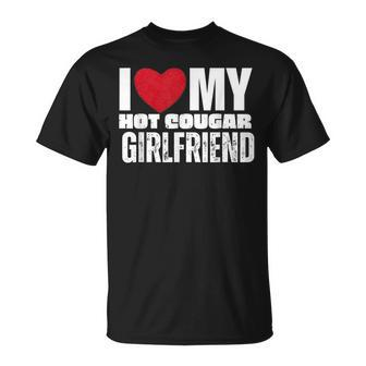 I Love My Hot Cougar Girlfriend Heart My Hot Cougar Gf T-Shirt - Seseable