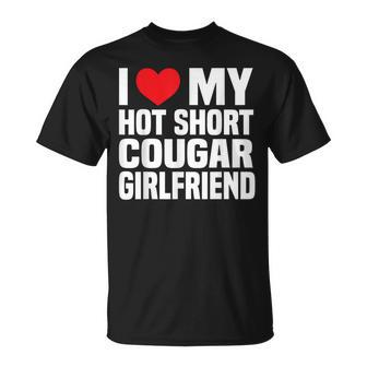 I Love My Hot Short Cougar Girlfriend I Heart My Short Gf T-Shirt | Mazezy UK
