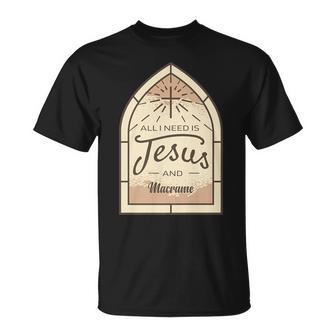 I Love Jesus And Macrame Hobby Lover Christian T-Shirt - Monsterry UK