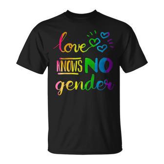 Love Knows No Gender Lgbt Pride Rainbow T-Shirt - Monsterry CA