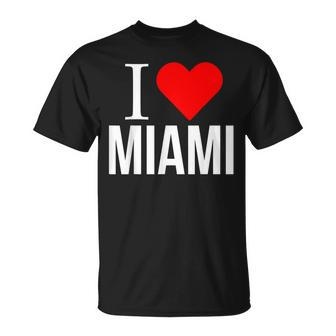 I Love Miami Red Heart Miami Florida T-Shirt - Monsterry