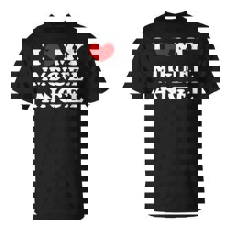 I Love My Miguel-Angel Amo A Mi Miguel-Angel Cuello Camiseta unisex - Regaloses
