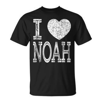 I Love Noah Valentine Boyfriend Son Husband Name T-Shirt - Seseable