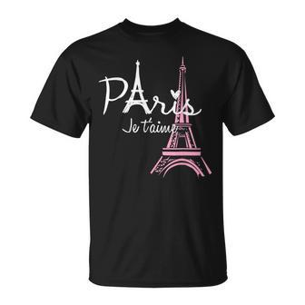 I Love Paris Eiffel Tower France French Souvenir T-Shirt - Monsterry AU