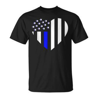 Love Police Support Us Flag Patriotic Heart Image T-Shirt - Monsterry AU