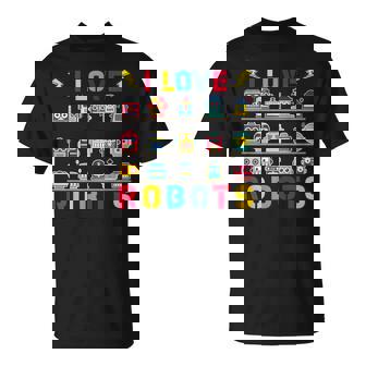 Love Robots Boys Girls Robotics T-Shirt - Thegiftio