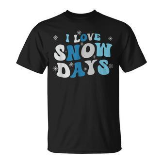 I Love Snow Days Snow Day Supporter Snow Lover T-Shirt - Monsterry UK