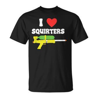 I Love Squirters 80'S Squirt Guns Awesome Retro T-Shirt - Seseable