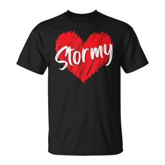 I Love Stormy Heart Personalized Name Stormy T-Shirt - Monsterry UK