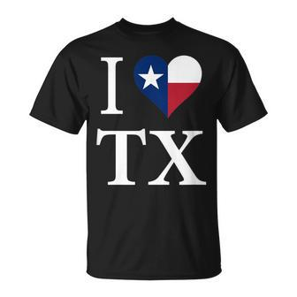 I Love Texas Tx Flag T T-Shirt - Monsterry CA