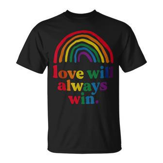 Love Will Always Win Pride Rainbow Kid Child Lgbt Quote Fun T-Shirt - Monsterry