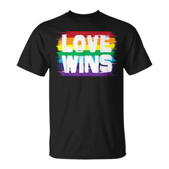 Love Wins Cute Witty Lgbt Community T-Shirt - Monsterry