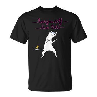 Love Yourself Dear Cats Artistic And Stylish Kung Fu Cat T-Shirt - Monsterry DE