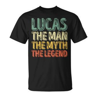 Lucas The Man The Myth The Legend First Name Lucas T-Shirt - Seseable