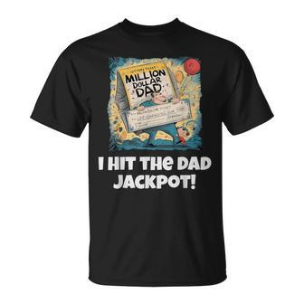 Lucky Dad Jackpot Winner Ultimate Prize Father's Day T-Shirt - Seseable