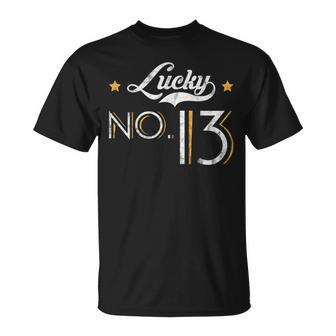 Lucky Number 13 Distressed Great Vintage T-Shirt - Monsterry DE