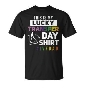This Is My Lucky Transfer Day Ivf Dad T-Shirt - Monsterry UK