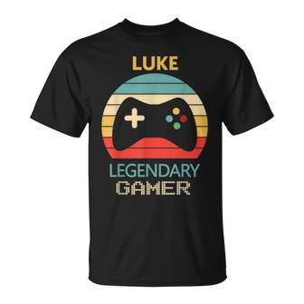 Luke Name Personalised Legendary Gamer T-Shirt - Seseable