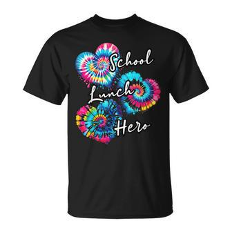 Lunch Hero Squad Tie Dye A Food Hearts School Lunch Hero T-Shirt - Monsterry