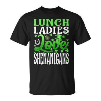 Lunch Lady Love Shenanigans St Patrick's Day T-Shirt - Seseable