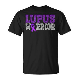 Lupus Warrior Purple Ribbon Lupus Awareness Month For Women T-Shirt | Mazezy
