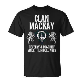 Mackay Clan Scottish Name Coat Of Arms Tartan Family Party T-Shirt - Seseable