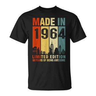 Made In 1964 Limited Edition 60 Years Of Being Awesome T-Shirt - Seseable