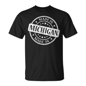 Made In Michigan For Mitten State Residents T-Shirt - Monsterry