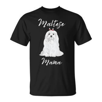 Maltese Mama Maltese Maltese Dogs Cute Women's Maltese T-Shirt | Mazezy