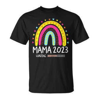 Mama 2023 Loading Rainbow Heart Mother Mum T-Shirt - Monsterry CA