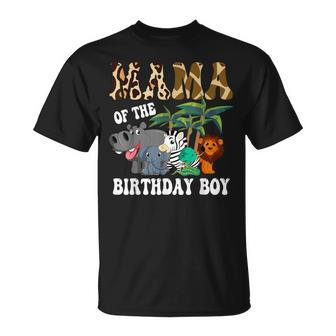 Mama Of The Birthday Boy Zoo Bday Safari Celebration T-Shirt | Seseable CA
