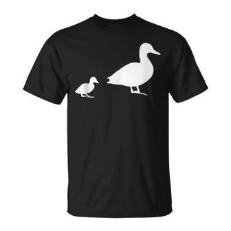 Mama Duck 1 Duckling Animal Family T-Shirt - Monsterry