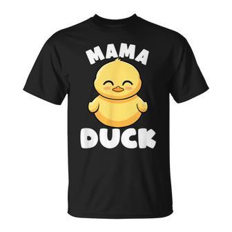 Mama Duck Mama I Love Ducks Lady Lover Rubber Duck T-Shirt - Monsterry