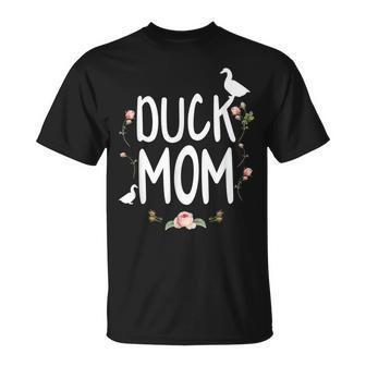 Mama Duck Bird Flower Cute Mom Mama T-Shirt - Monsterry