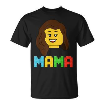 Mama Master Builder Building Bricks Blocks Matching Family T-Shirt - Monsterry AU